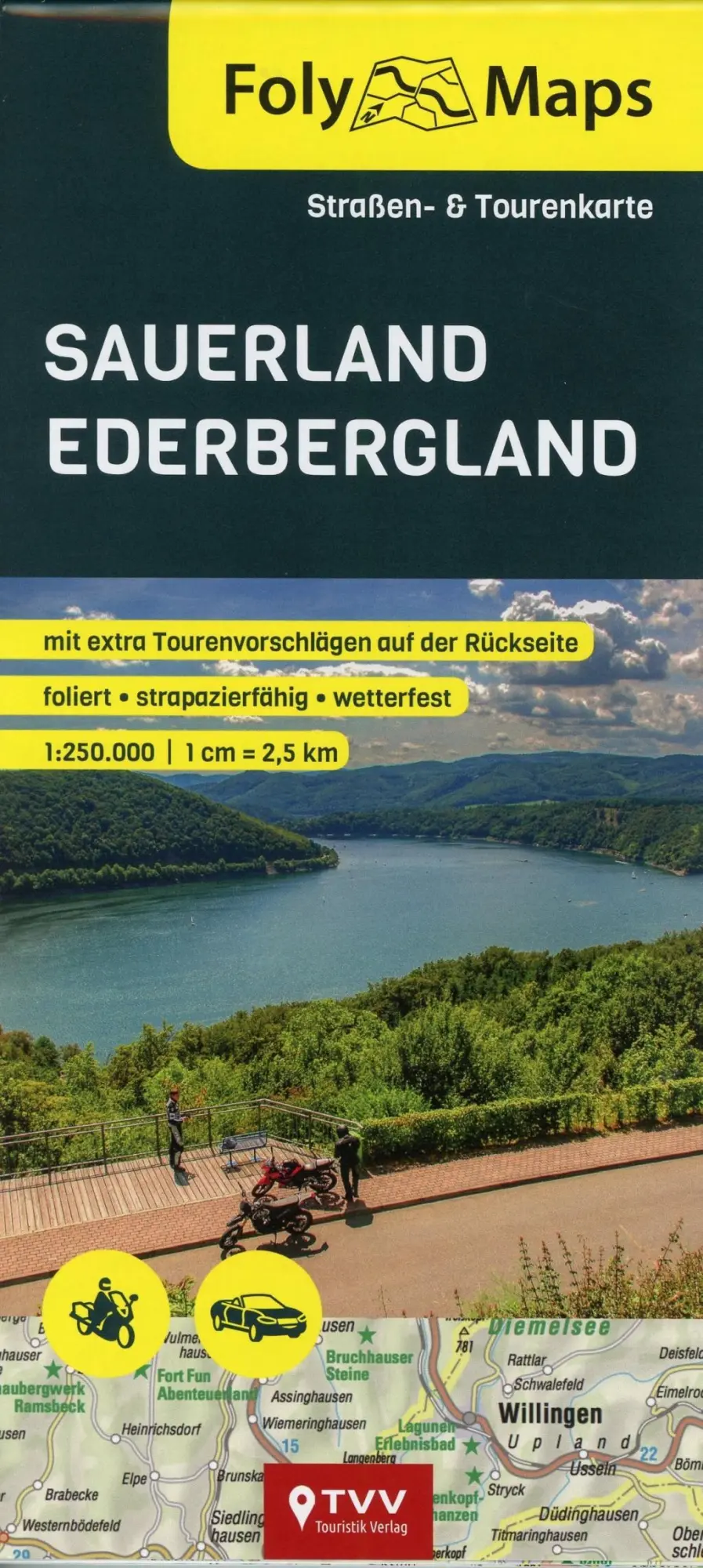 Cover: 9783937063737 | FolyMaps Sauerland Ederbergland 1:250 000 | Straßen- und Tourenkarte
