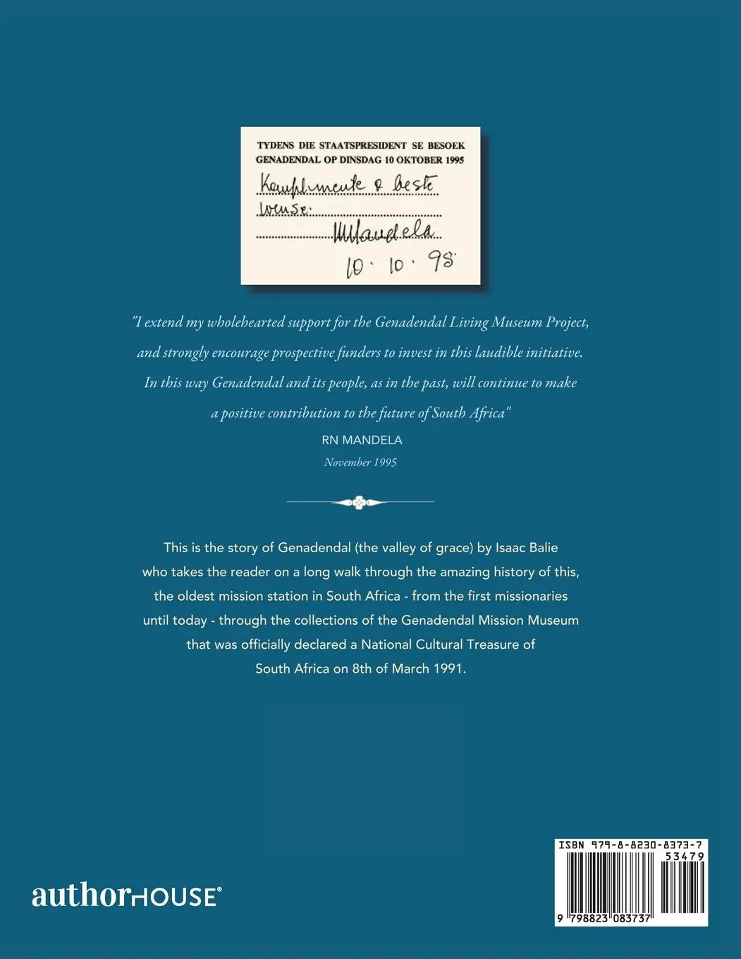 Rückseite: 9798823083737 | GENADENDAL | Isaac Balie | Taschenbuch | Englisch | 2023