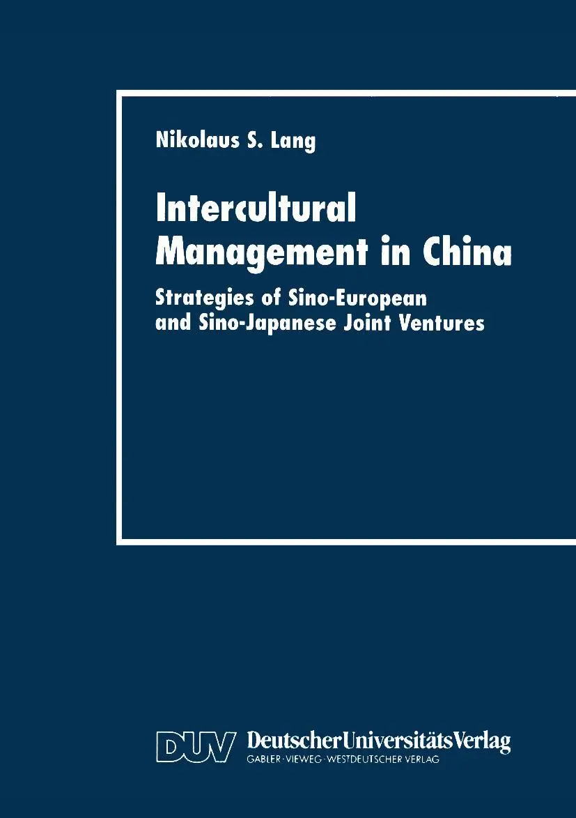 Cover: 9783824403837 | Intercultural Management in China | Nikolaus S. Lang | Taschenbuch