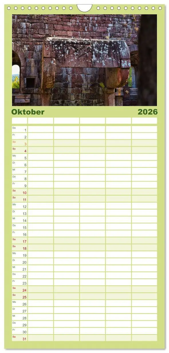Bild: 9783516503937 | Familienplaner 2026 - Burg Wildenberg mit 5 Spalten (Wandkalender,...