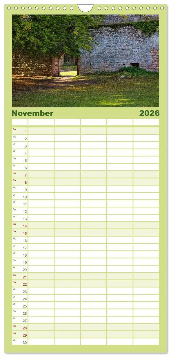 Bild: 9783516503937 | Familienplaner 2026 - Burg Wildenberg mit 5 Spalten (Wandkalender,...