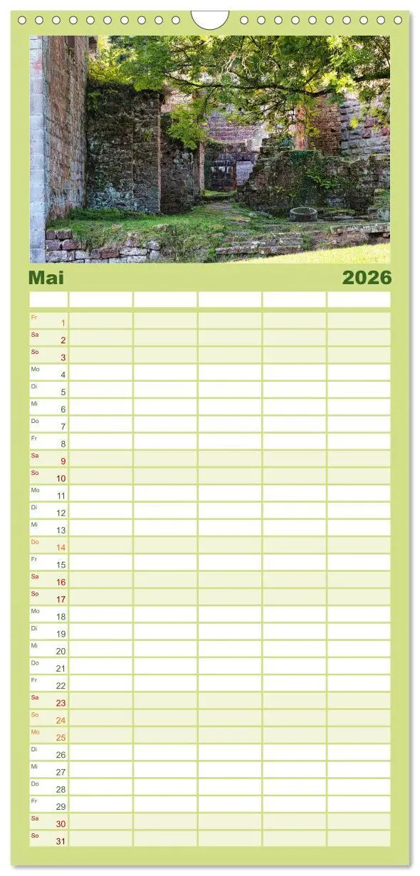 Bild: 9783516503937 | Familienplaner 2026 - Burg Wildenberg mit 5 Spalten (Wandkalender,...