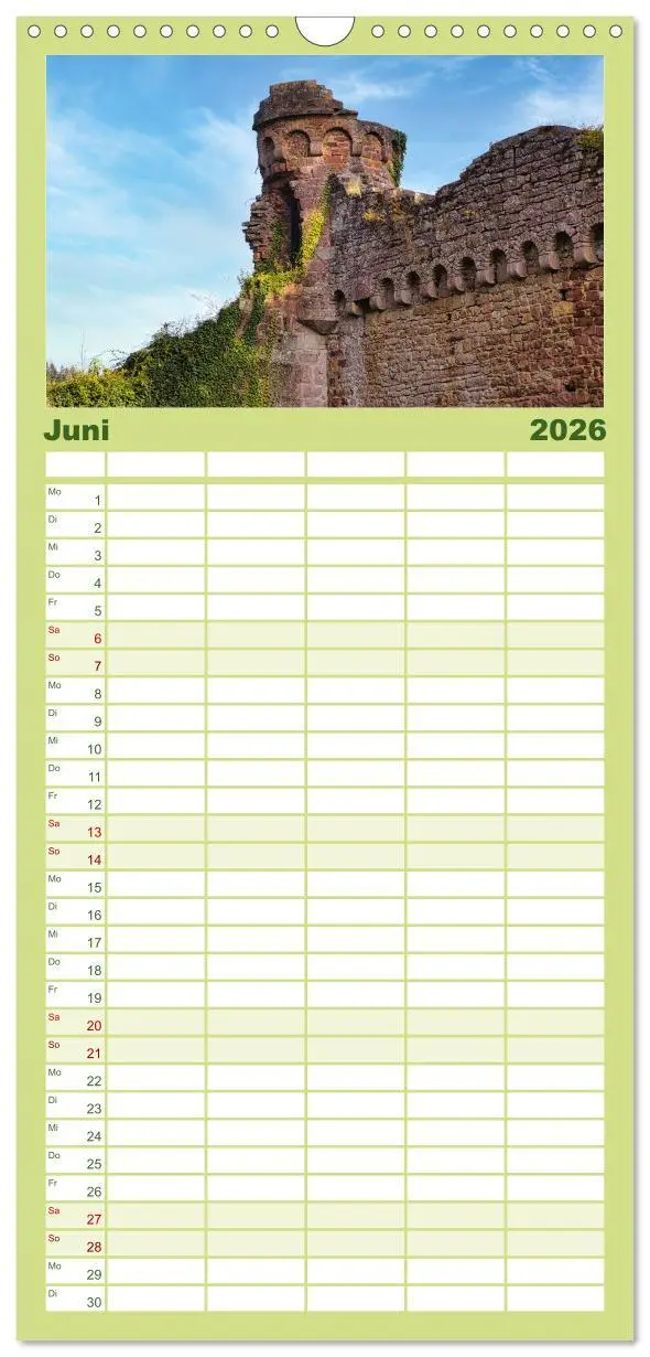 Bild: 9783516503937 | Familienplaner 2026 - Burg Wildenberg mit 5 Spalten (Wandkalender,...