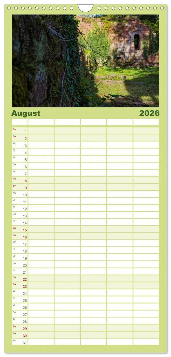 Bild: 9783516503937 | Familienplaner 2026 - Burg Wildenberg mit 5 Spalten (Wandkalender,...