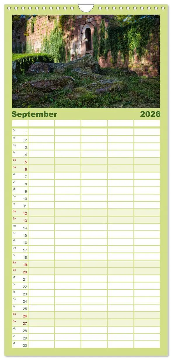 Bild: 9783516503937 | Familienplaner 2026 - Burg Wildenberg mit 5 Spalten (Wandkalender,...