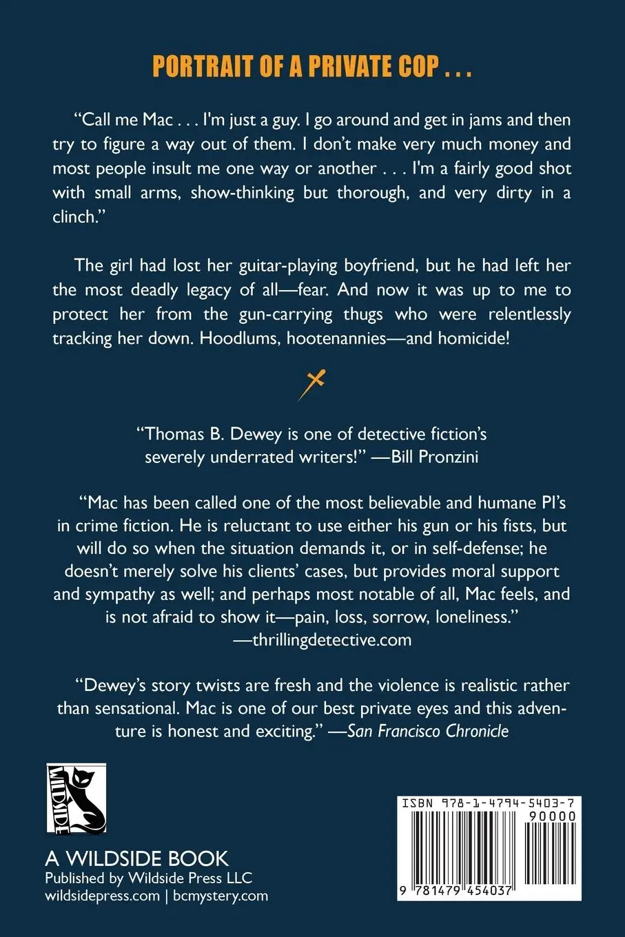 Rückseite: 9781479454037 | A Sad Song Singing | Mac #10 | Thomas B. Dewey | Taschenbuch | Mac