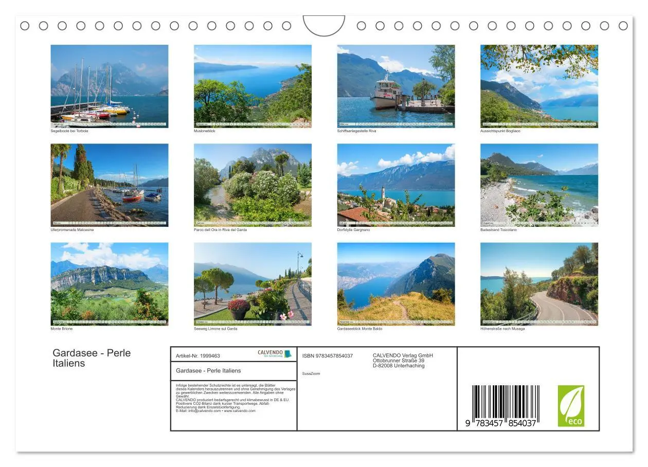 Bild: 9783457854037 | Gardasee - Perle Italiens (Wandkalender 2026 DIN A4 quer), CALVENDO...