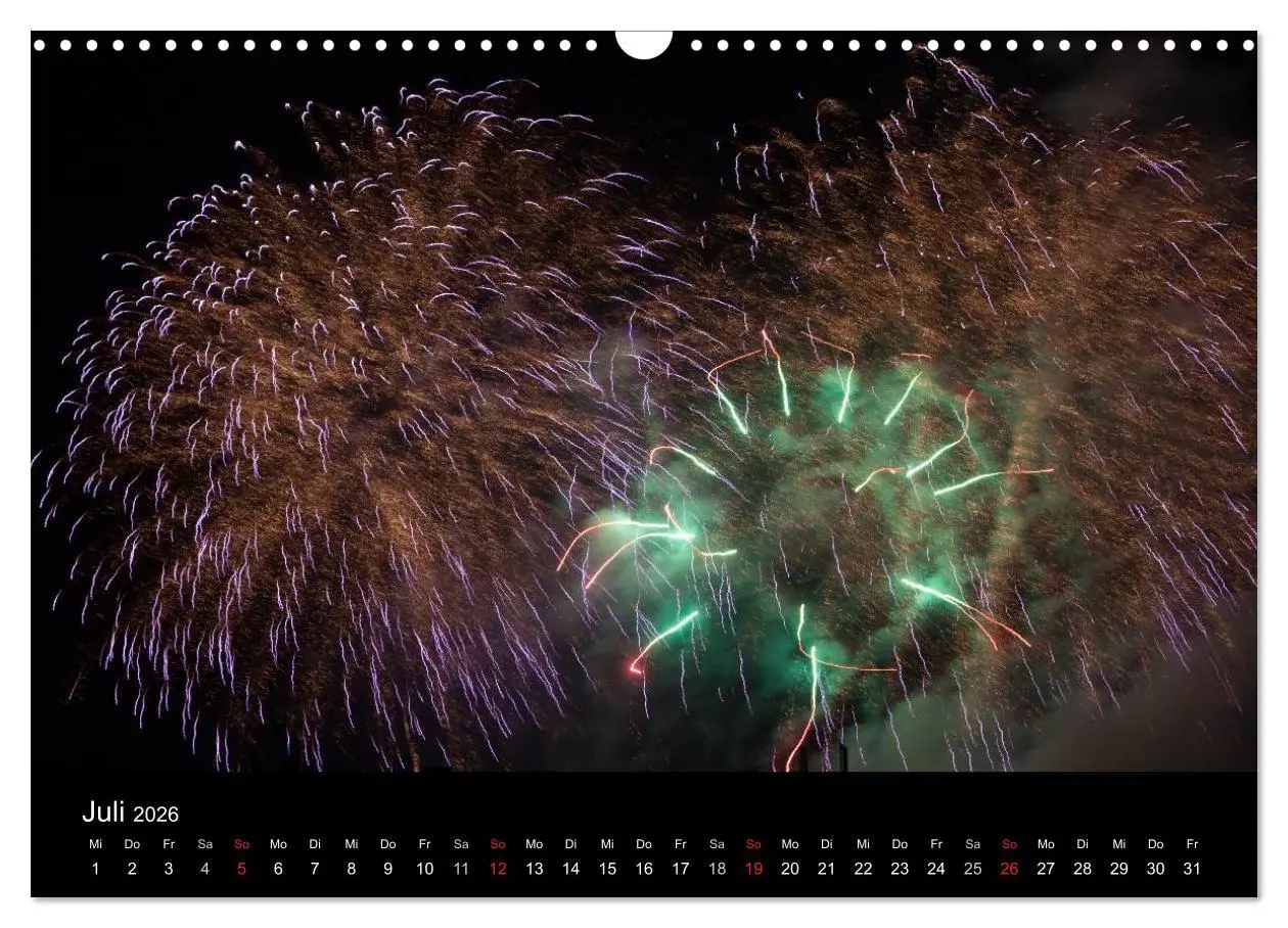 Bild: 9783516184037 | Feuerwerk (Wandkalender 2026 DIN A3 quer), CALVENDO Monatskalender