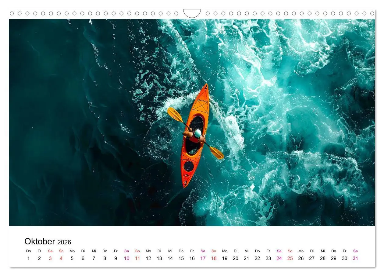 Bild: 9783457394137 | Kajak Erlebnisse (Wandkalender 2026 DIN A3 quer), CALVENDO...