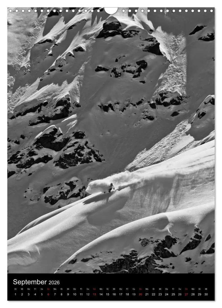 Bild: 9783516484137 | Monochrome Ski (Wandkalender 2026 DIN A3 hoch), CALVENDO...