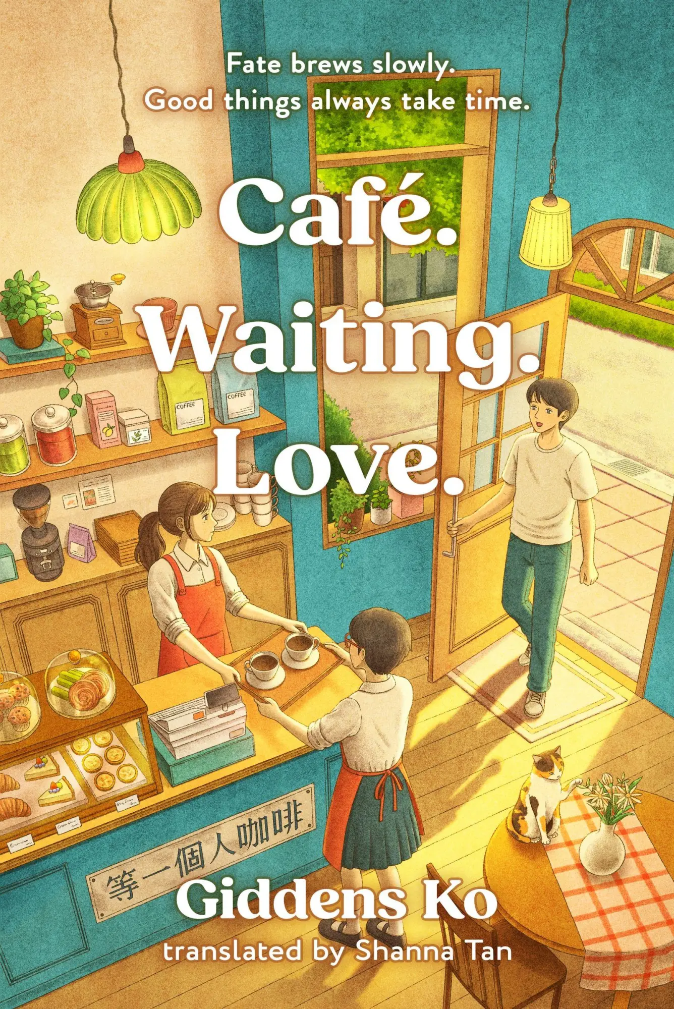 Headline Café. Waiting. Love.