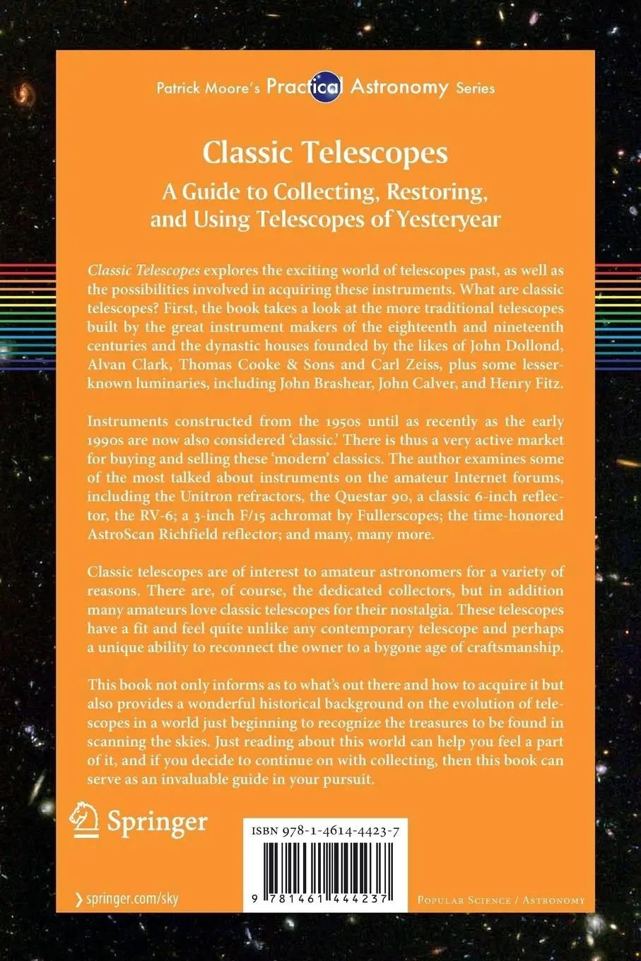 Rückseite: 9781461444237 | Classic Telescopes | Neil English | Taschenbuch | xv | Englisch | 2012