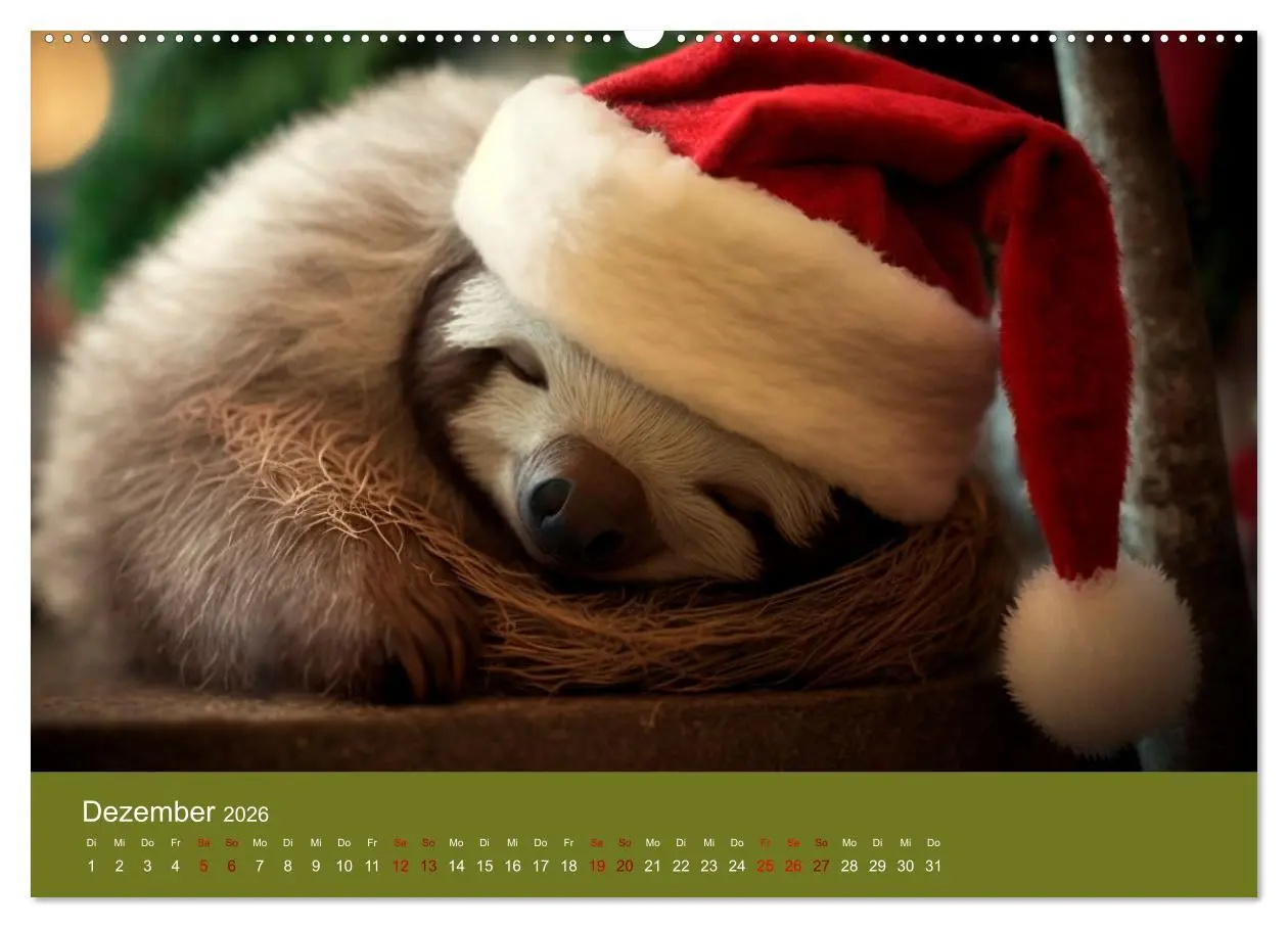 Bild: 9783457384237 | Der Kalender für echte Faultiere (hochwertiger Premium Wandkalender...