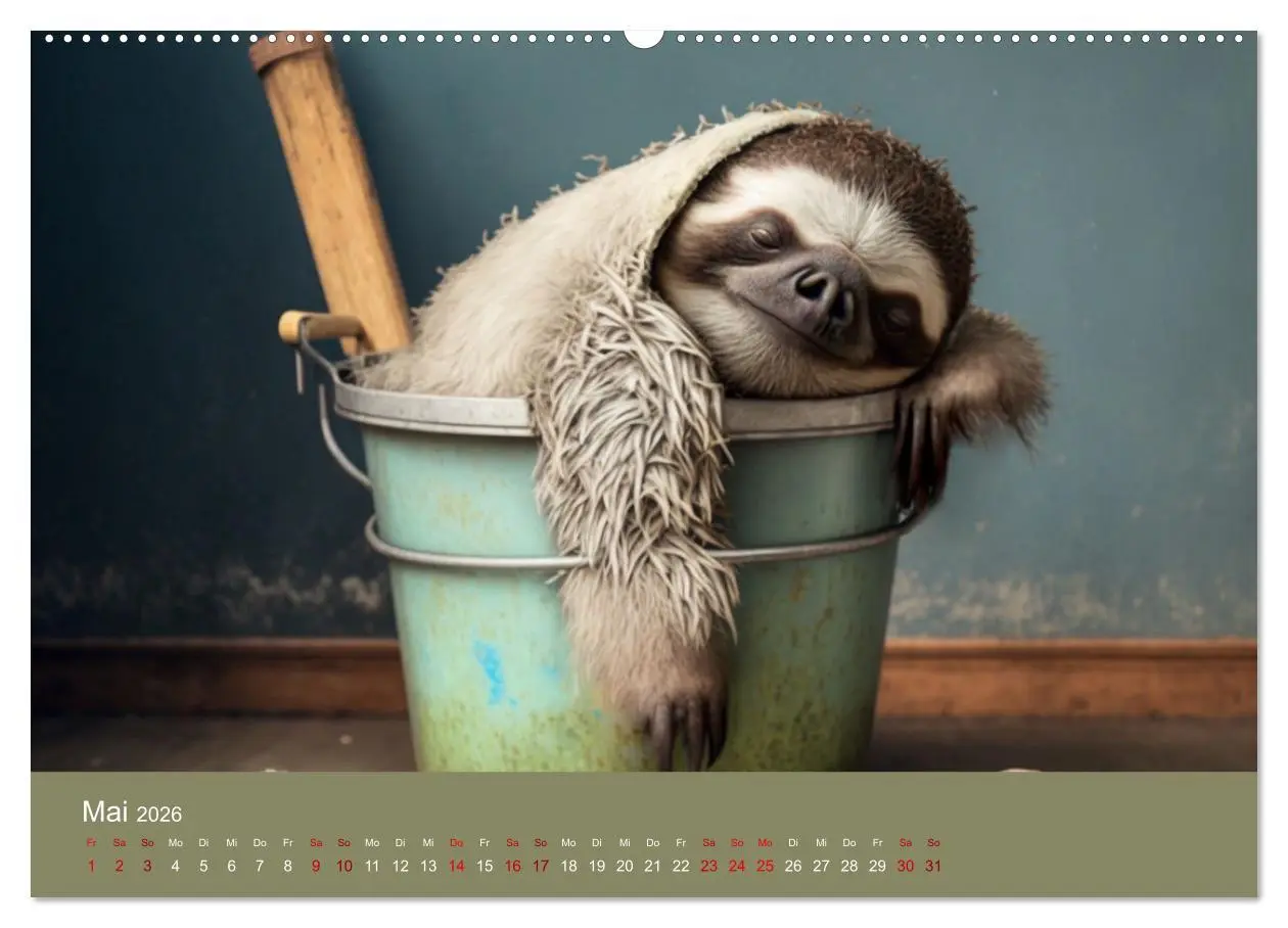 Bild: 9783457384237 | Der Kalender für echte Faultiere (hochwertiger Premium Wandkalender...