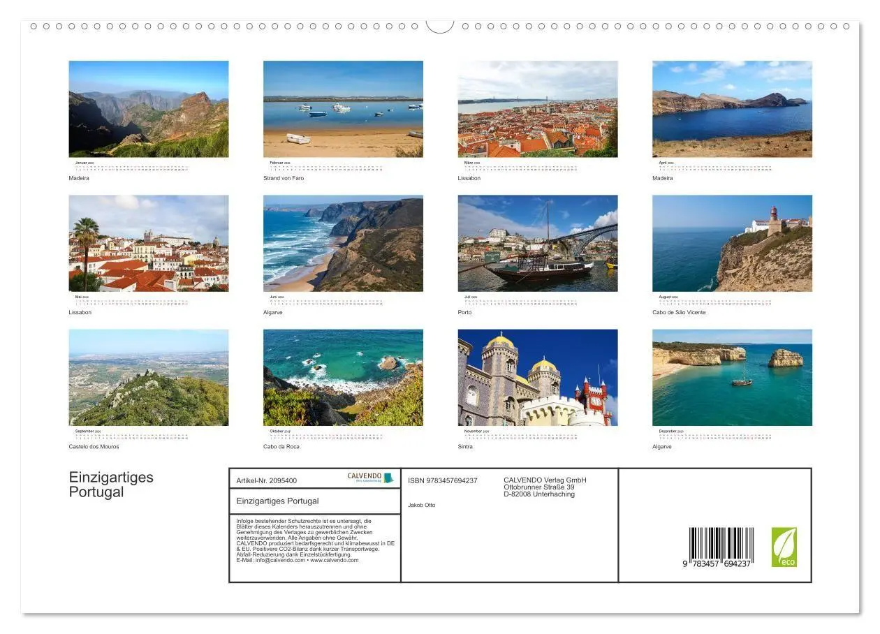 Bild: 9783457694237 | Einzigartiges Portugal (hochwertiger Premium Wandkalender 2026 DIN...