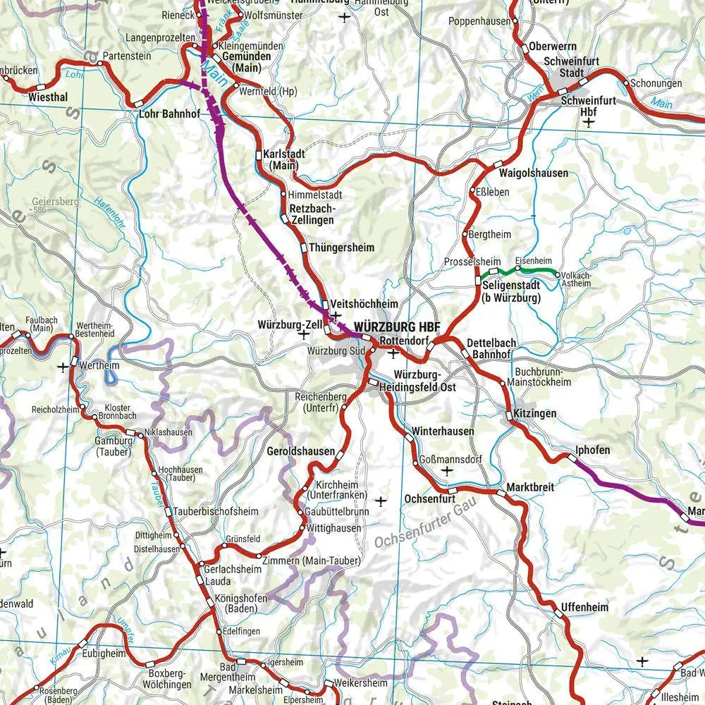Bild: 9783707924237 | freytag &amp; berndt Rail Travel Map Deutschland 1:500.000 | Berndt | 2026