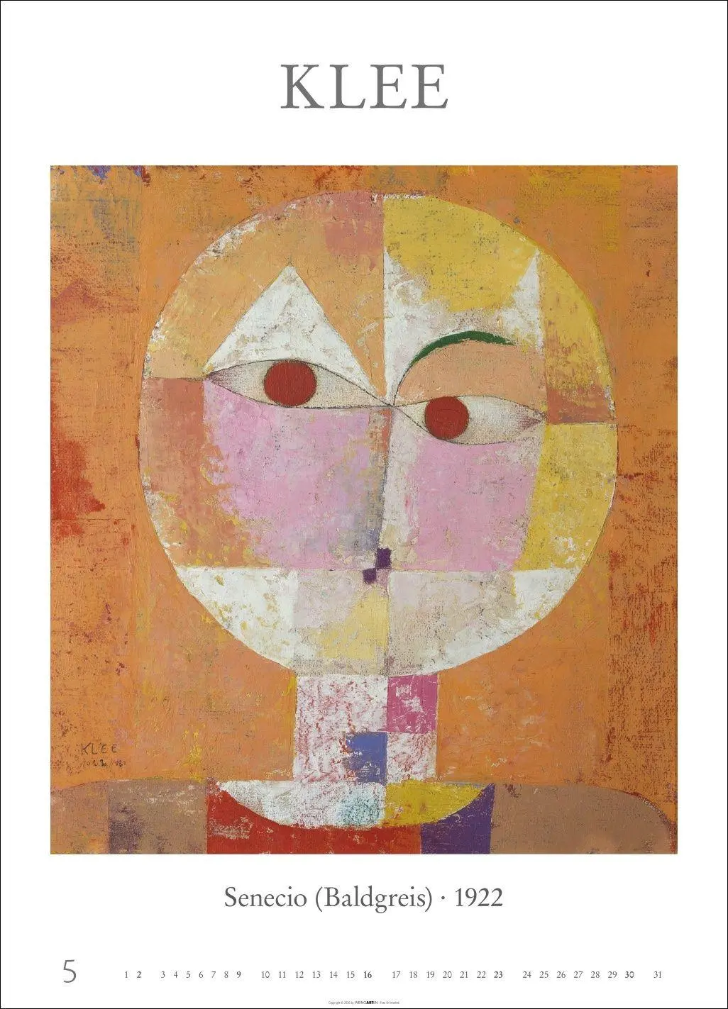 Bild: 9783839904237 | Poster Art Kalender 2027 - Monet Van Gogh Matisse Klee | Klee | 14 S.