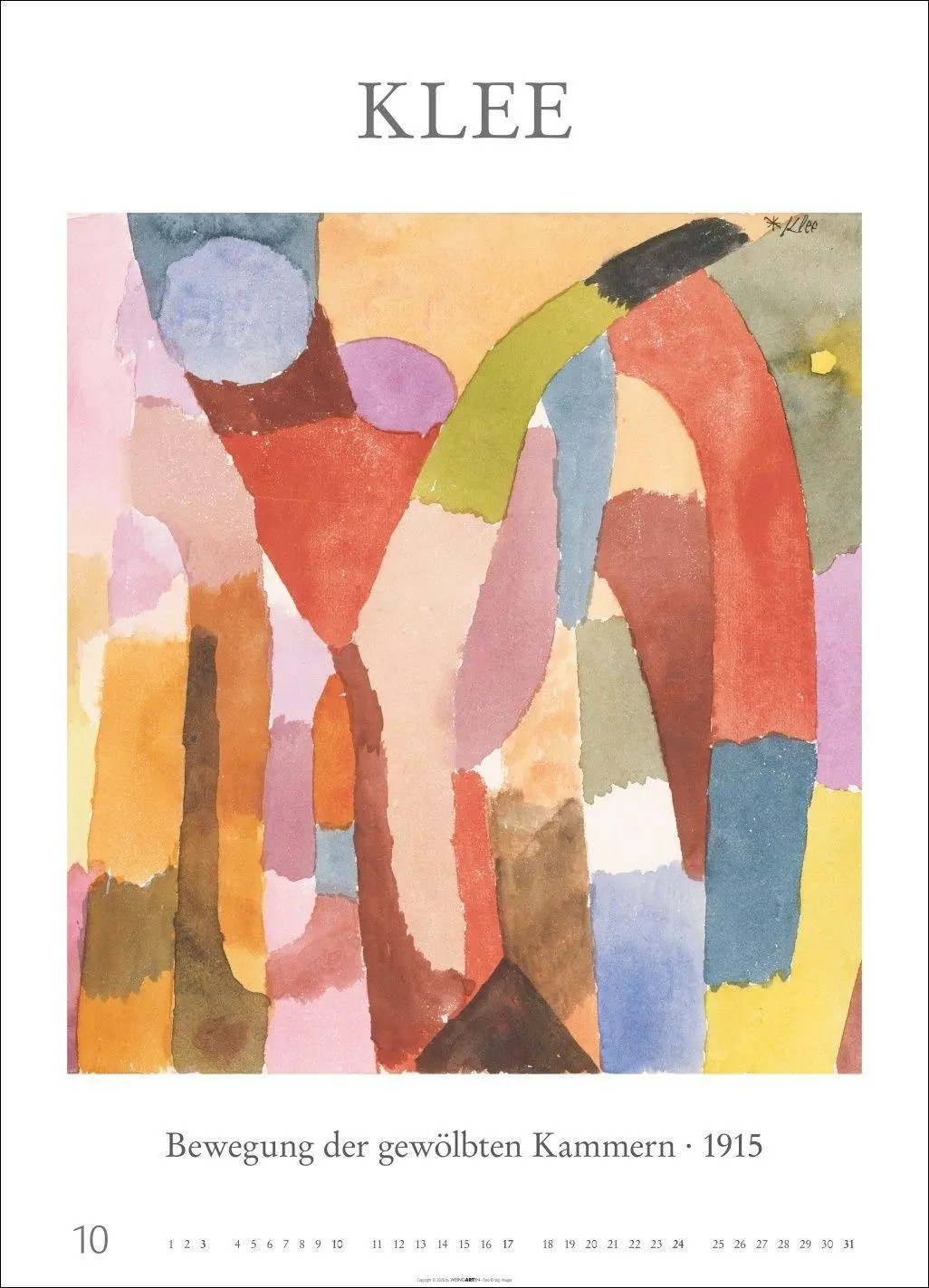 Bild: 9783839904237 | Poster Art Kalender 2027 - Monet Van Gogh Matisse Klee | Klee | 14 S.