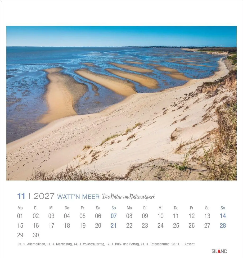 Bild: 9783964024237 | Watt'n Meer Postkartenkalender 2027 - Die Natur im Nationalpark | 2027