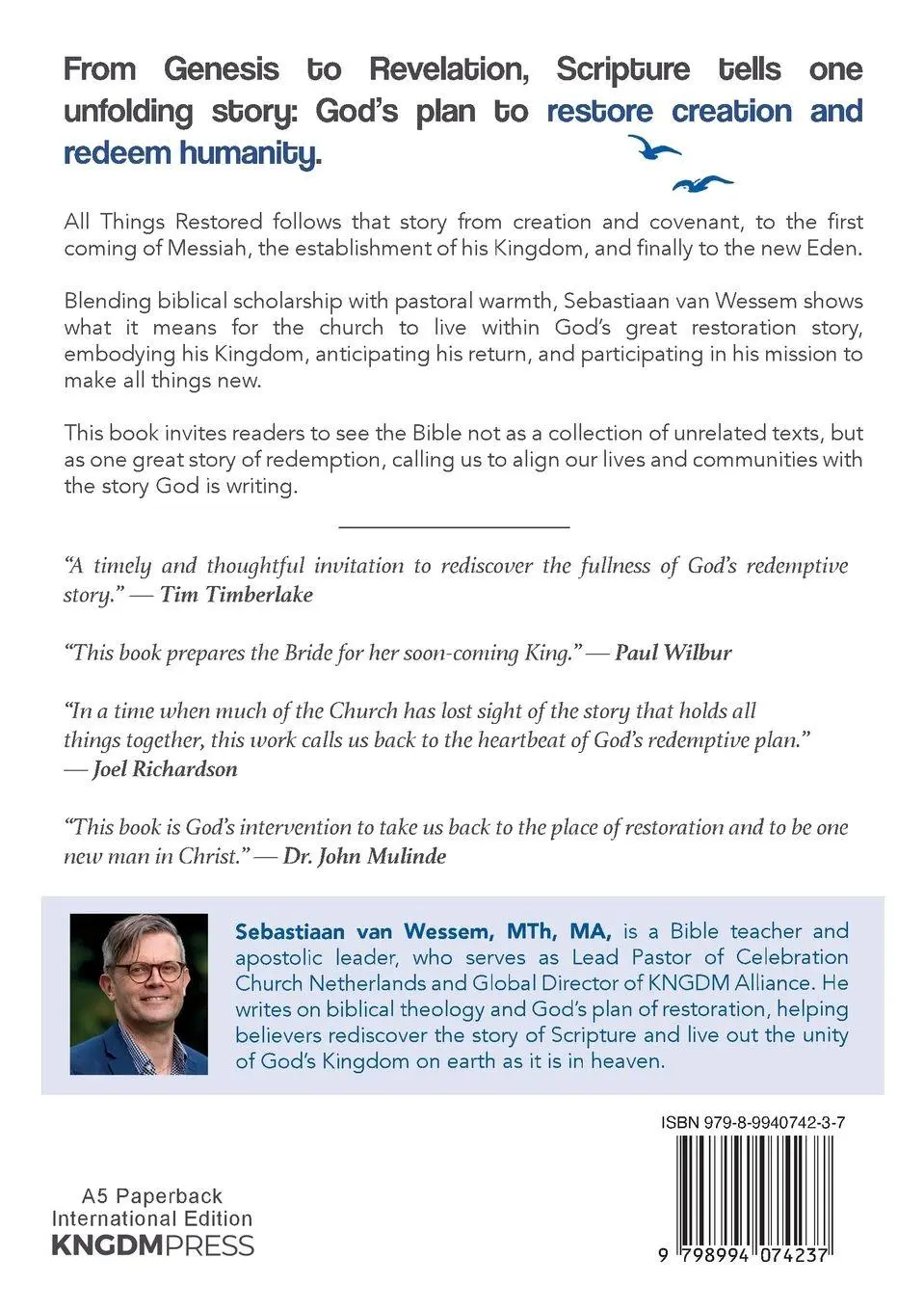 Rückseite: 9798994074237 | All Things Restored | A Story of Kingdom, Hope, and New Creation