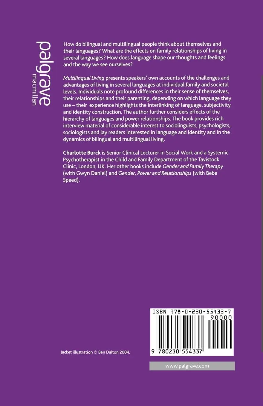 Rückseite: 9780230554337 | Multilingual Living | Explorations of Language and Subjectivity | Buch