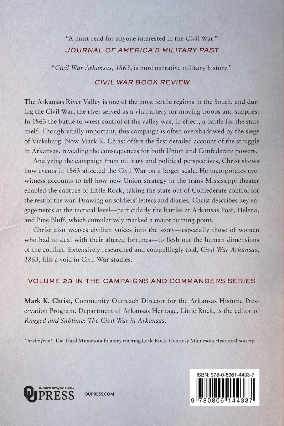 Rückseite: 9780806144337 | Civil War Arkansas, 1863 | The Battle for a Statevolume 23 | Christ