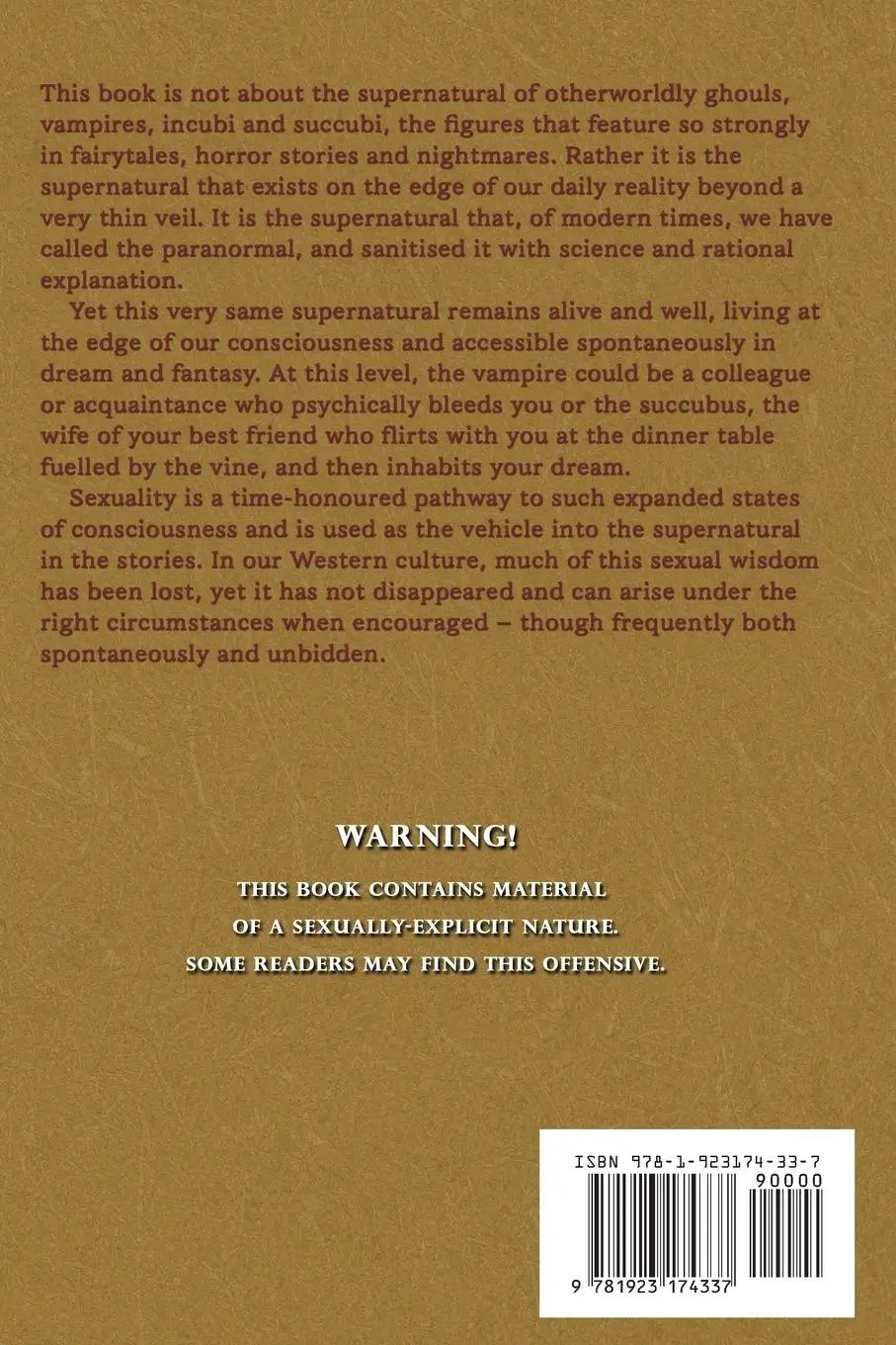 Rückseite: 9781923174337 | Sex and The Supernatural | Drew Wynn (u. a.) | Taschenbuch | Englisch