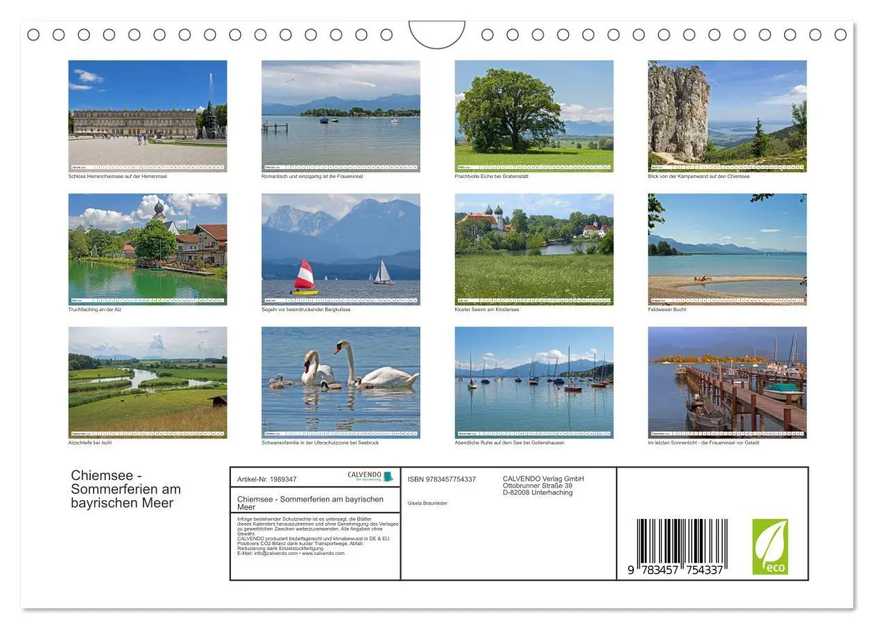 Bild: 9783457754337 | Chiemsee - Sommerferien am bayrischen Meer (Wandkalender 2026 DIN...