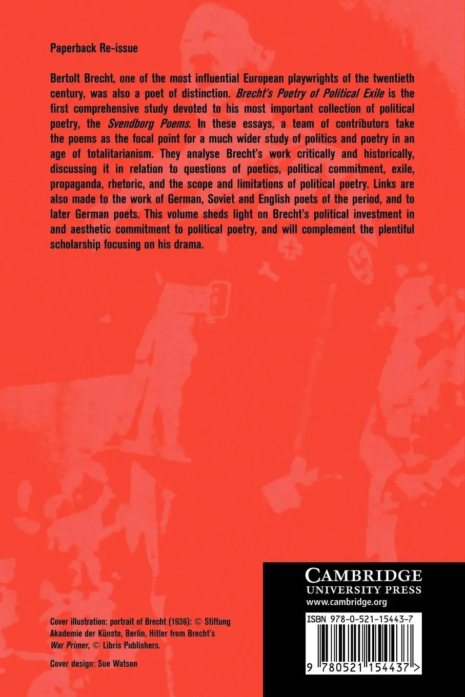 Rückseite: 9780521154437 | Brecht's Poetry of Political Exile | Ronald Speirs | Taschenbuch