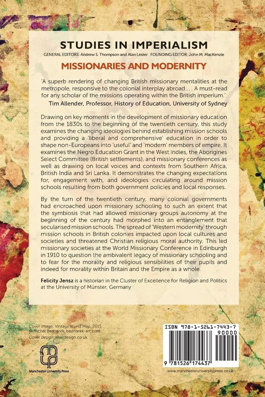 Rückseite: 9781526174437 | Missionaries and modernity | Felicity Jensz | Taschenbuch | Englisch