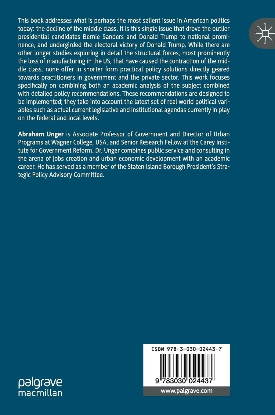 Rückseite: 9783030024437 | The Death and Life of the American Middle Class | Abraham Unger | Buch