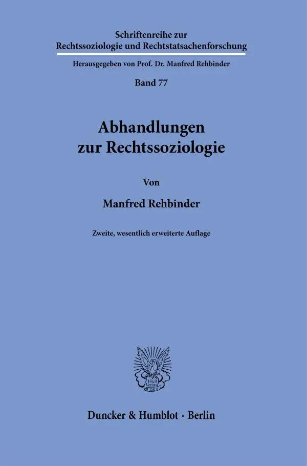 Abhandlungen zur Rechtssoziologie