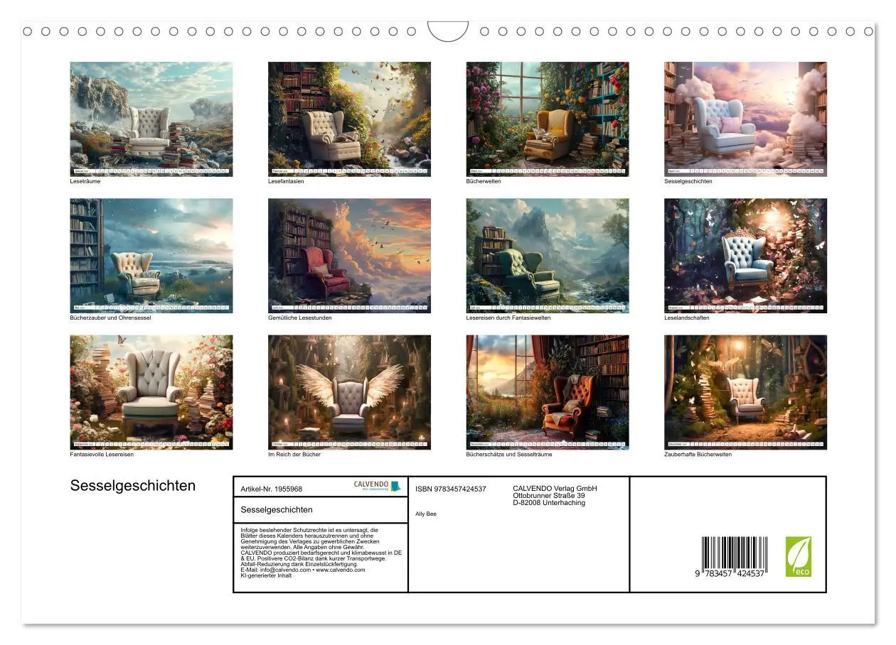 Bild: 9783457424537 | Sesselgeschichten (Wandkalender 2026 DIN A3 quer), CALVENDO...