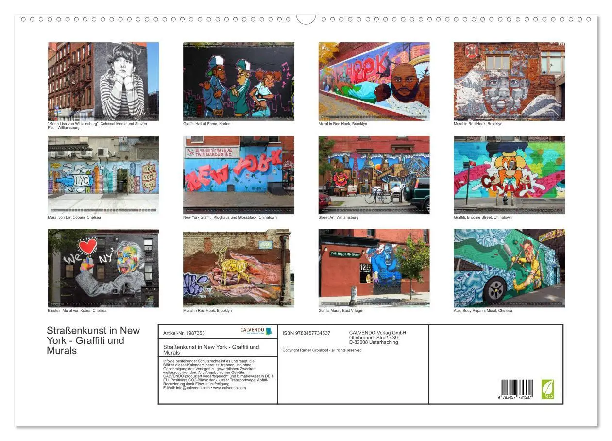 Bild: 9783457734537 | Straßenkunst in New York - Graffiti und Murals (Wandkalender 2026...