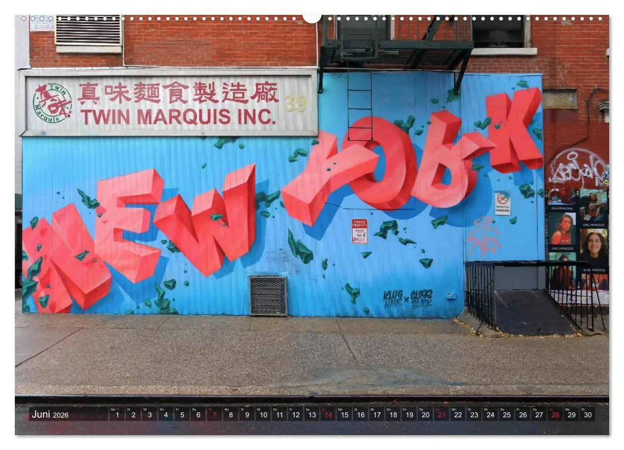 Bild: 9783457734537 | Straßenkunst in New York - Graffiti und Murals (Wandkalender 2026...