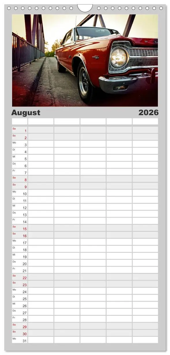 Bild: 9783516514537 | Familienplaner 2026 - US-Muscle-Cars - Plymouth mit 5 Spalten...