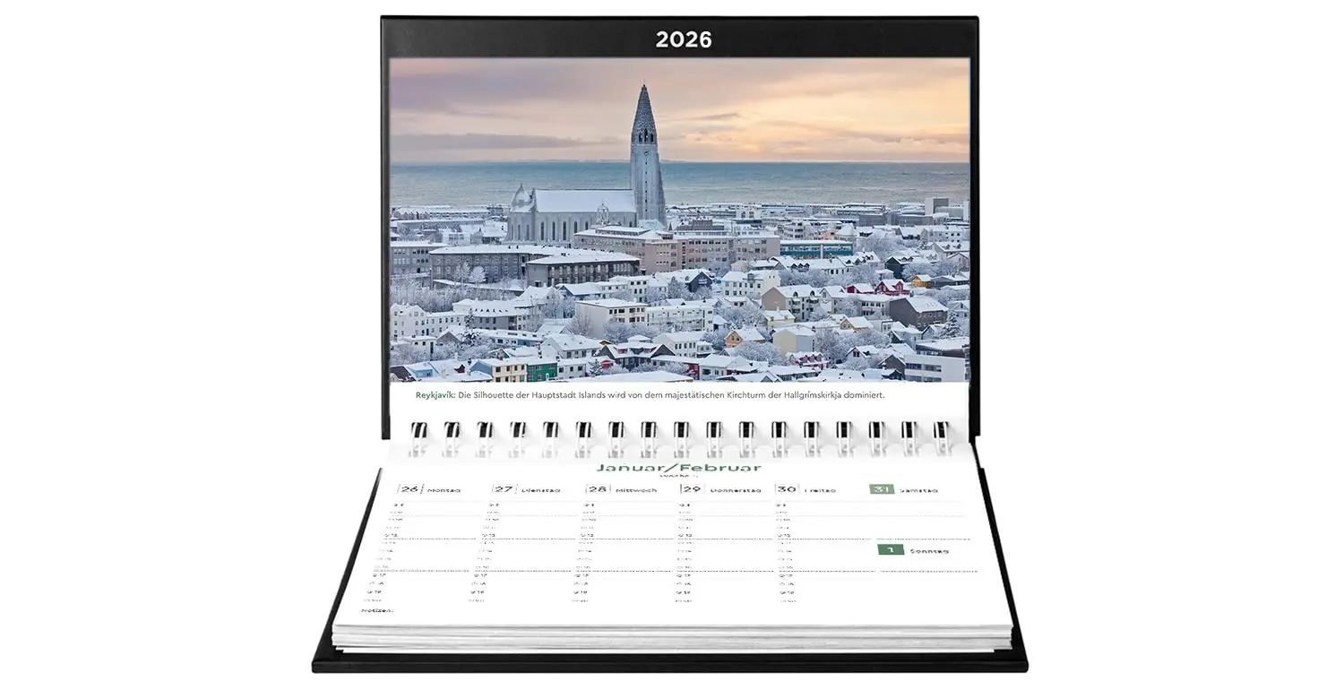 Bild: 9783965914537 | Island - KUNTH Tischkalender 2026 | Kalender | 54 S. | Deutsch | 2026