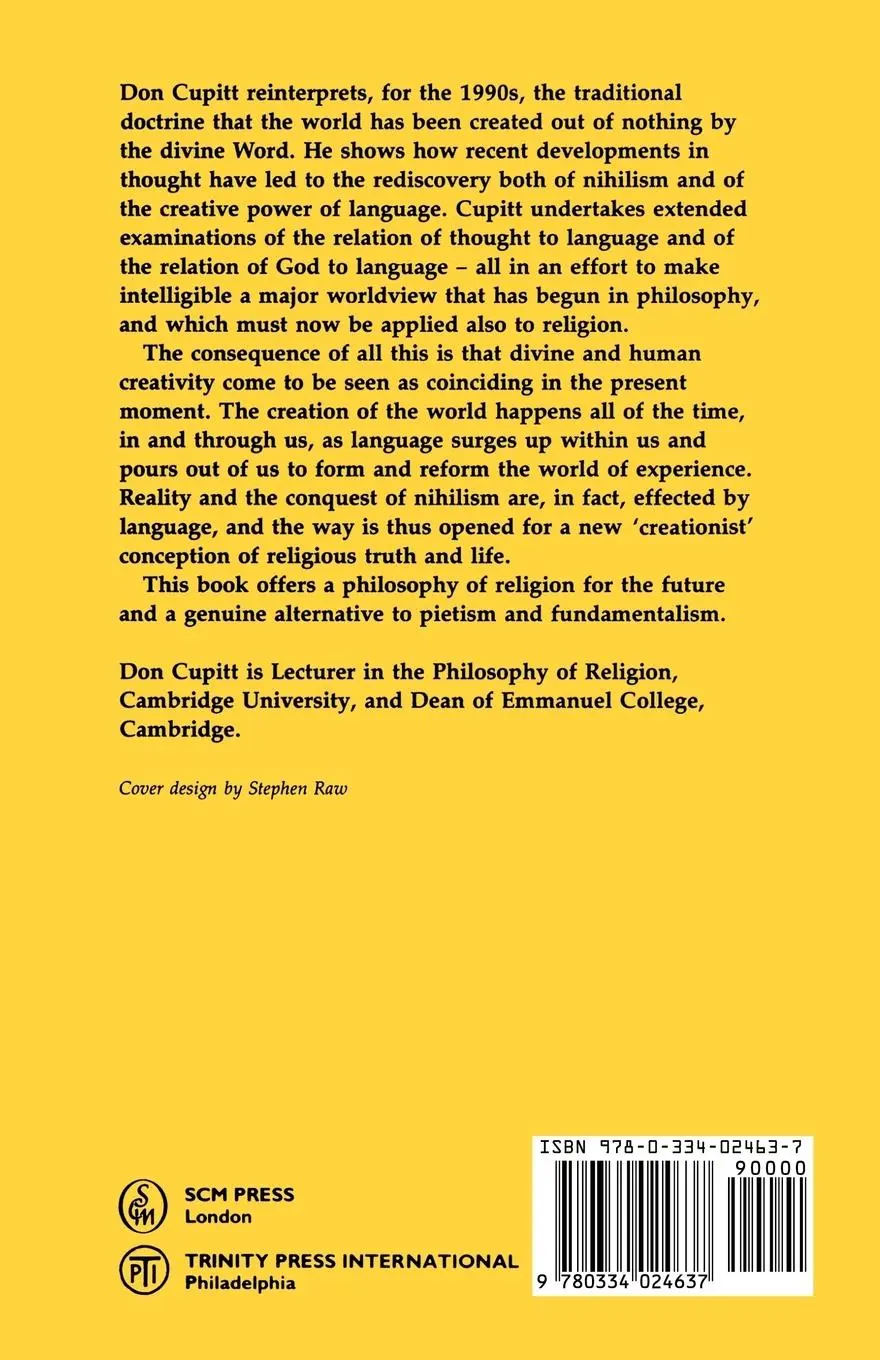 Rückseite: 9780334024637 | Creation Out of Nothing | Don Cupitt | Taschenbuch | Englisch | 2012