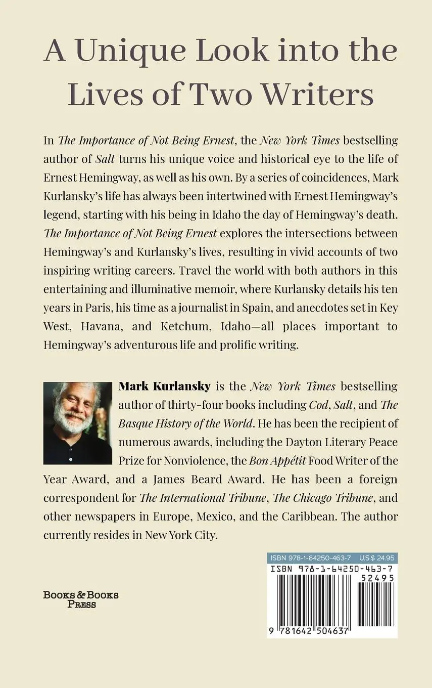 Rückseite: 9781642504637 | The Importance of Not Being Ernest | Mark Kurlansky | Buch | Gebunden