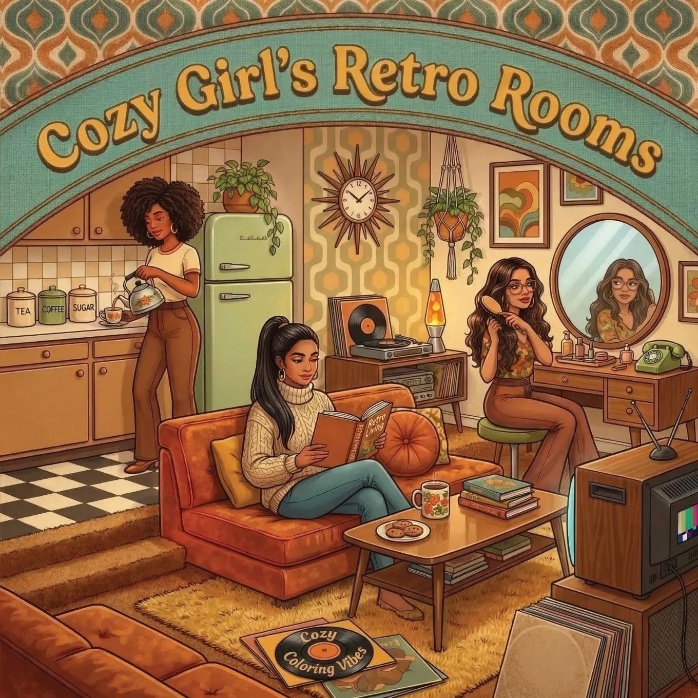 Cover: 9781965964637 | Cozy Girl's Retro Rooms | Cozy Coloring Vibes | Taschenbuch | Englisch