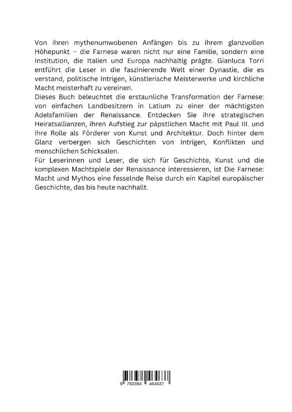 Rückseite: 9783384464637 | Die Farnese: Macht und Mythos | Gianluca Torri | Buch | 228 S. | 2024