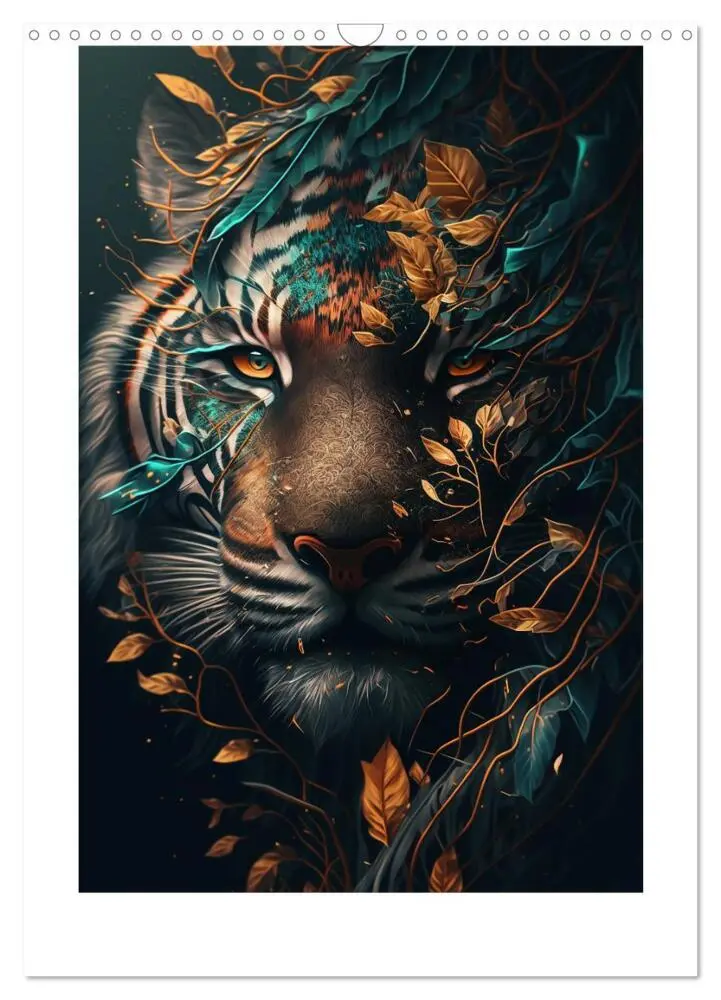 Bild: 9783435874637 | Magische Tiergesichter (Wandkalender 2025 DIN A3 hoch), CALVENDO...