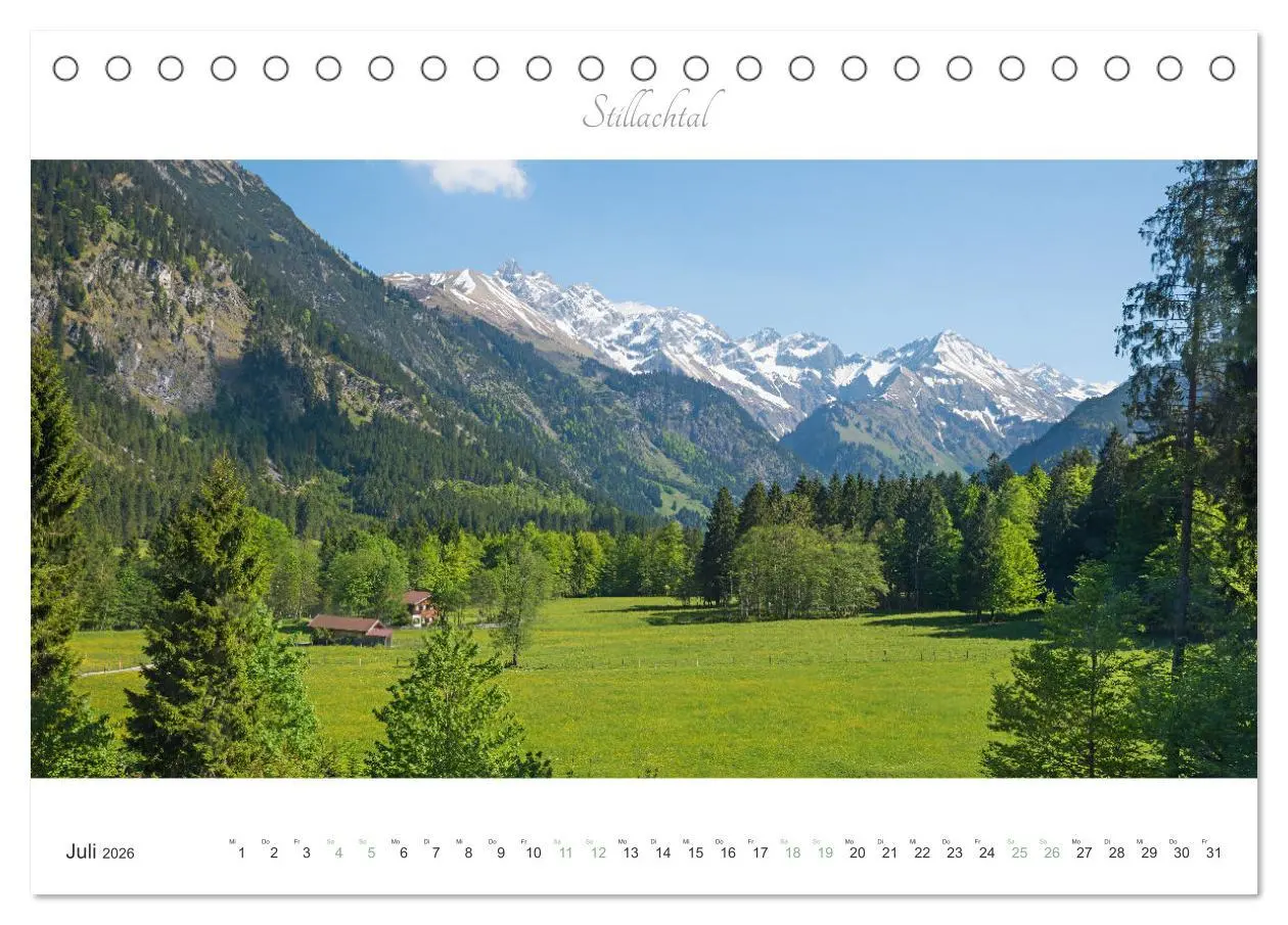 Bild: 9783457274637 | Wanderlust Oberstdorf (Tischkalender 2026 DIN A5 quer), CALVENDO...