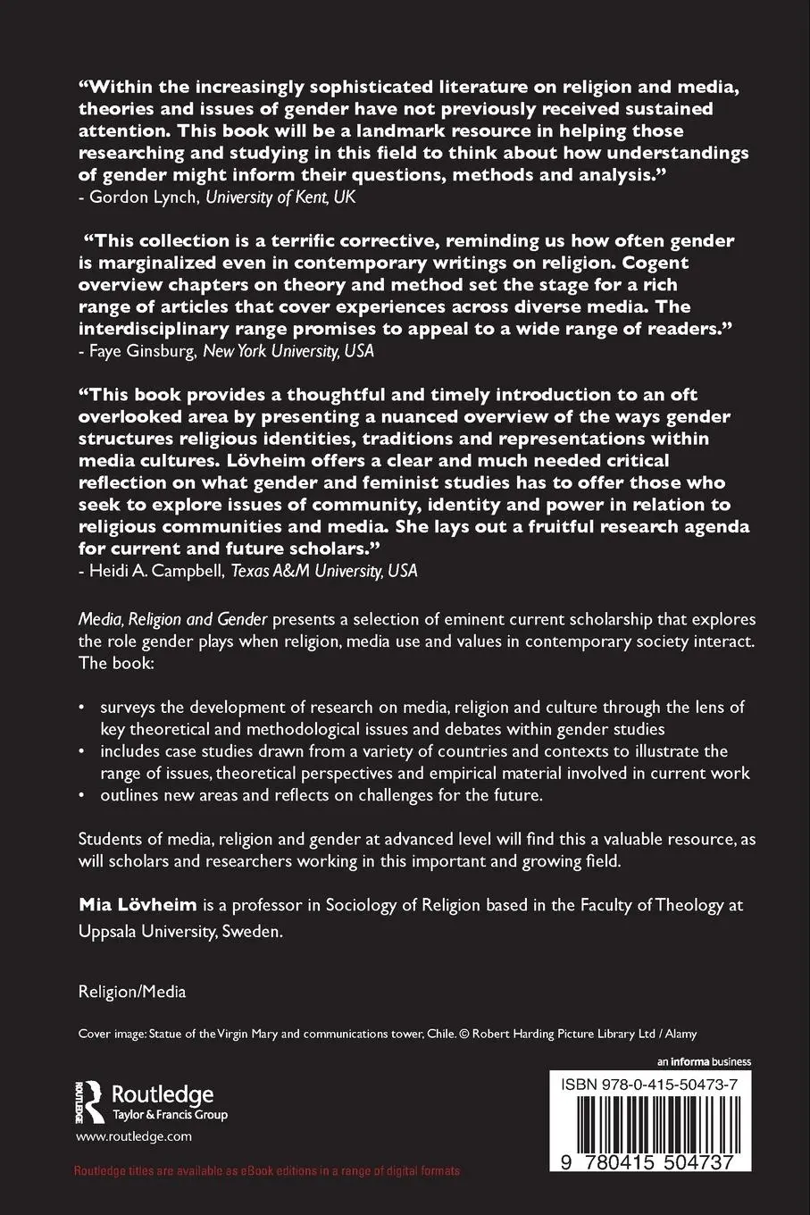 Rückseite: 9780415504737 | Media, Religion and Gender | Key Issues and New Challenges | Lövheim