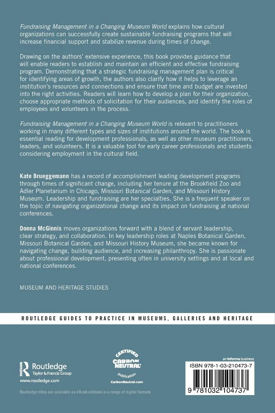 Rückseite: 9781032104737 | Fundraising Management in a Changing Museum World | Taschenbuch | 2023