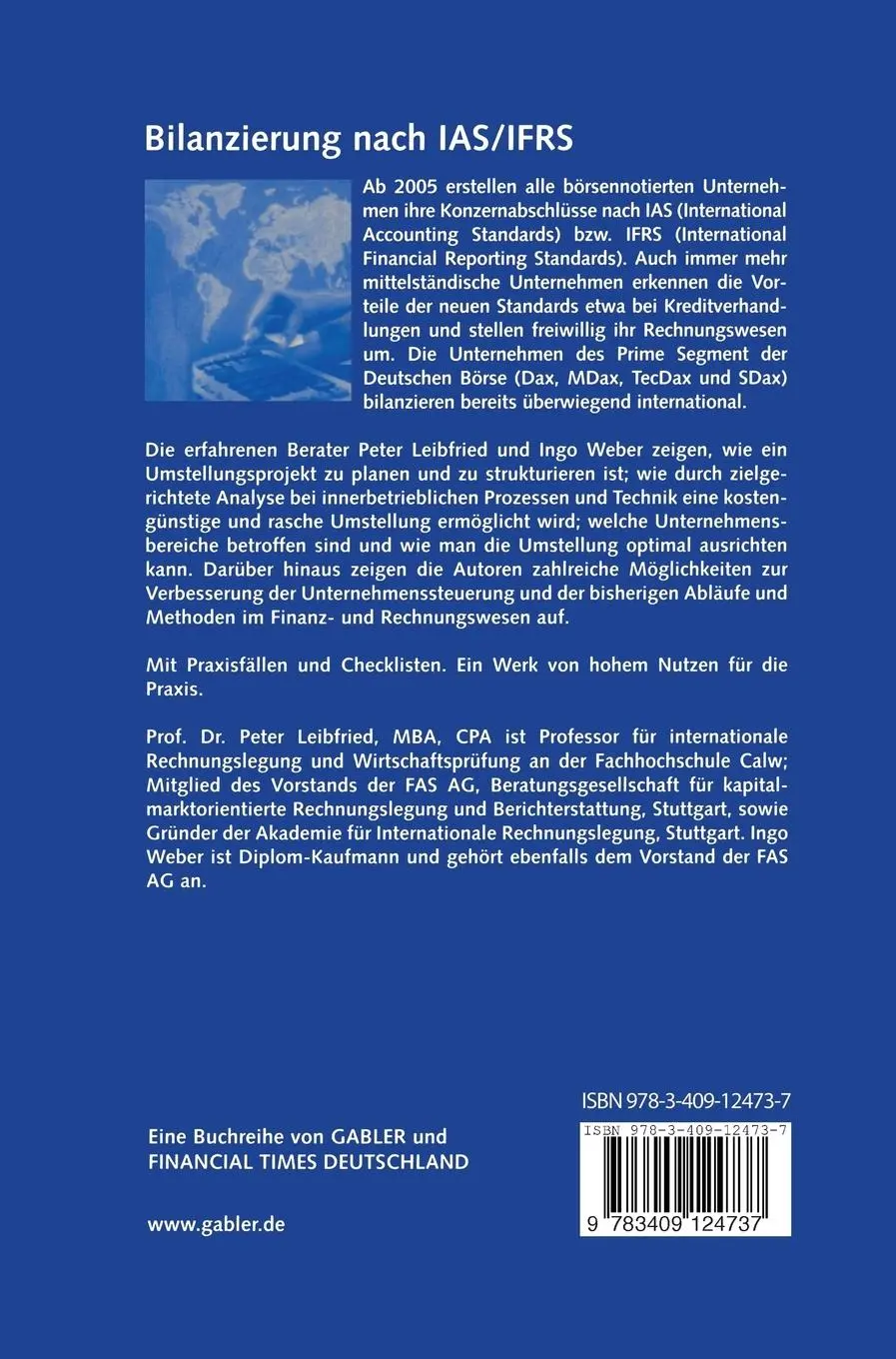 Rückseite: 9783409124737 | Bilanzierung nach IAS/IFRS | Ingo Weber (u. a.) | Buch | 295 S. | 2003