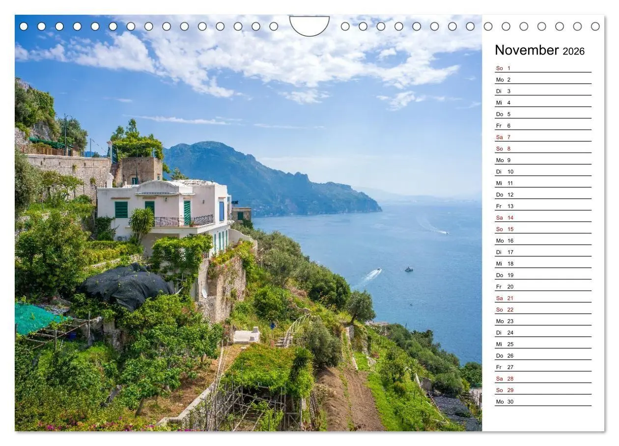 Bild: 9783516734737 | Amalfiküste - Der Planer (Wandkalender 2026 DIN A4 quer), CALVENDO...