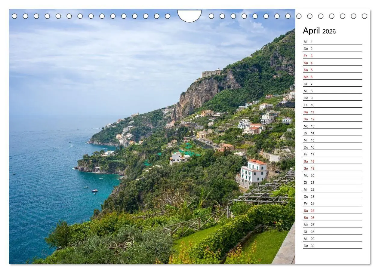 Bild: 9783516734737 | Amalfiküste - Der Planer (Wandkalender 2026 DIN A4 quer), CALVENDO...