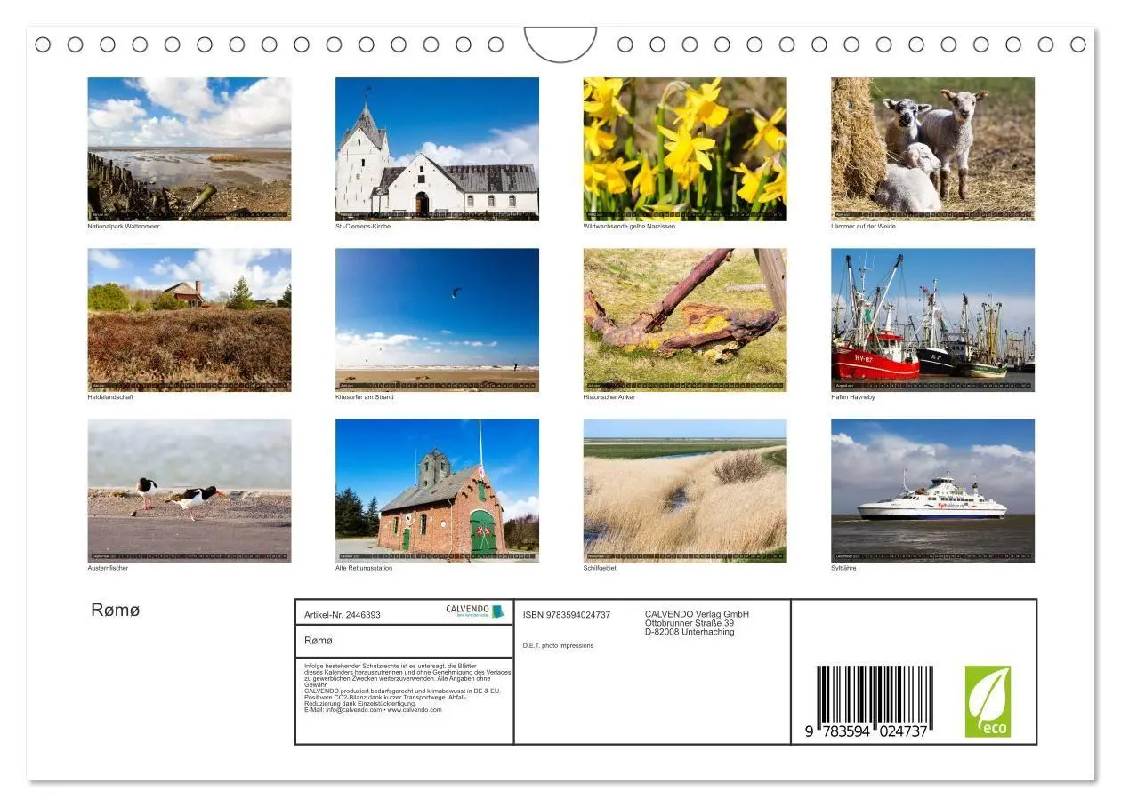 Bild: 9783594024737 | Rømø (Wandkalender 2027 DIN A4 quer), CALVENDO Monatskalender | 2027