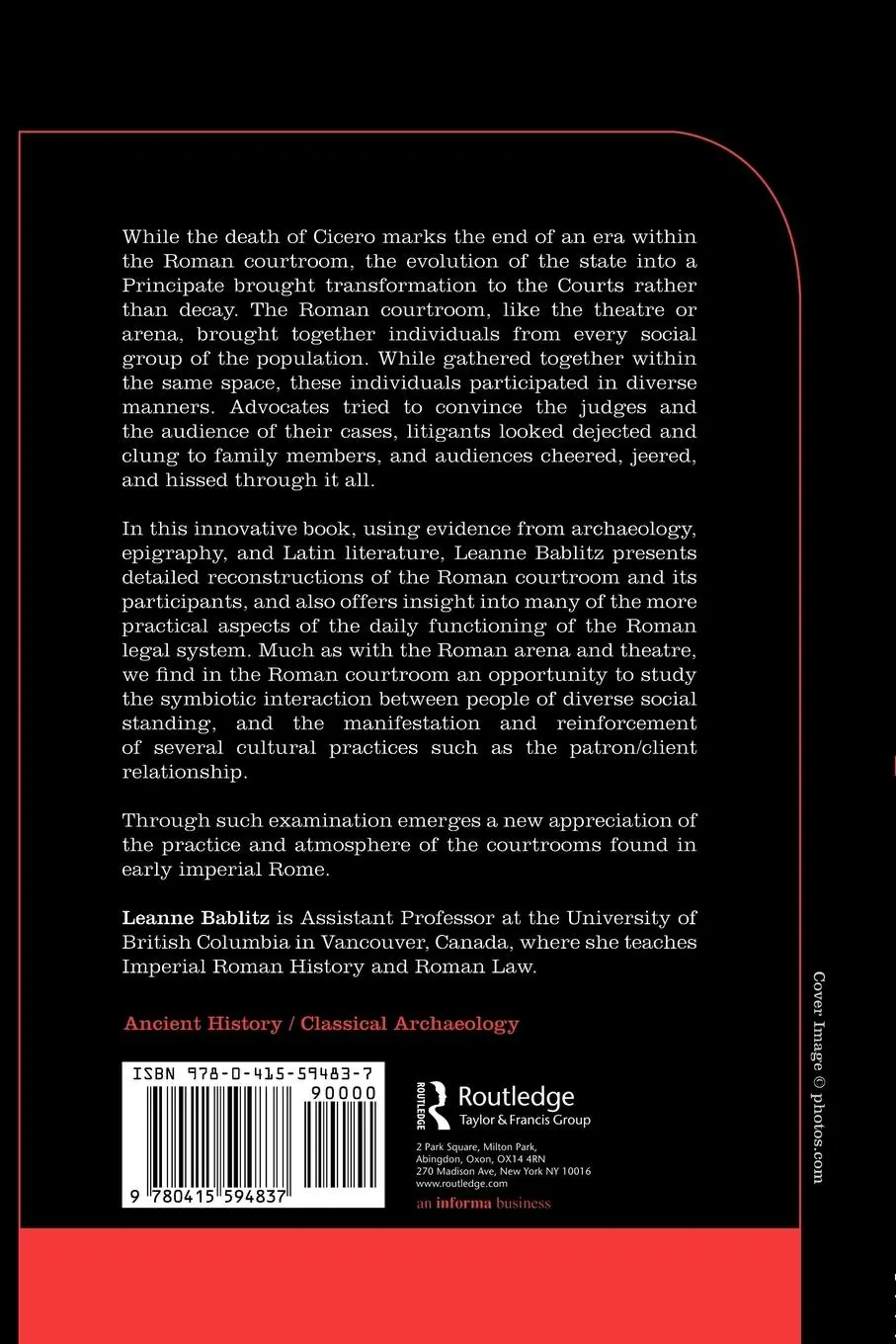 Rückseite: 9780415594837 | Actors and Audience in the Roman Courtroom | Leanne Bablitz | Buch